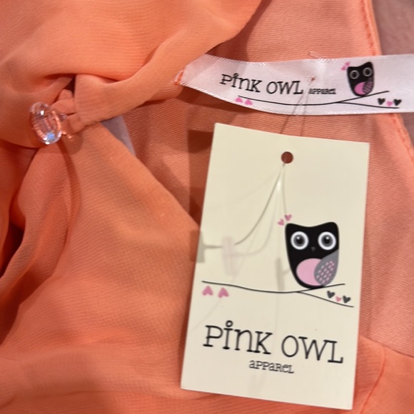 Coral and Blue Chevron Dress - Picture 3 of 3